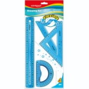 图片 Keyroad 柔性几何套装 30厘米直尺 4件套 多种颜色 型号 KR972501