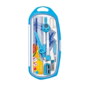 Image de Set de géométrie Keyroad, 10 pièces, boîte en plastique, couleurs assorties, modèle KR971489