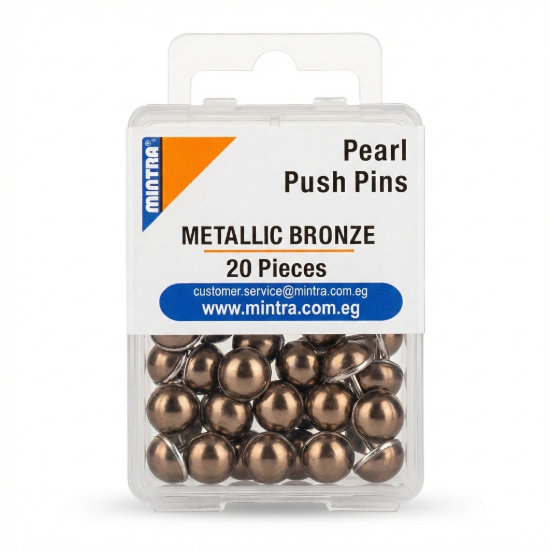 Bild von Mintra Büropins Kunststoffbox - Perlmutt Metallic Bronze - 20 Pins Modell 95846