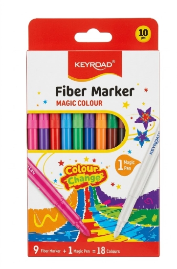 Image de Set de Feutres Fibre Magique Keyroad, 10 Couleurs, Modèle KR972227