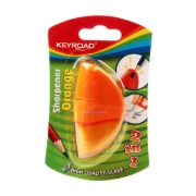 Bild von Keyroad Kunststoffspitzer mit Radiergummi 1 Öffnung 1 Stück auf Karte sortierte Farben Modell KR971136