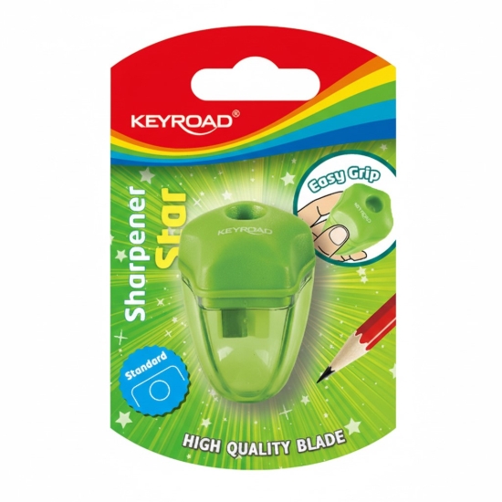 Bild von Keyroad Star Kunststoffspitzer 1 Öffnung 1 Stück auf Karte sortierte Farben Modell KR970857