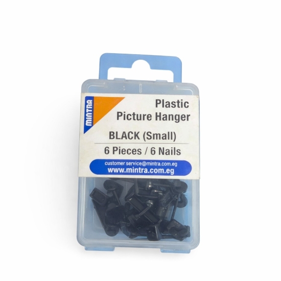 Imagen de Paquete de Clavos y Perchas 6 Perchas + 6 Clavos Tamaño Pequeño Negro