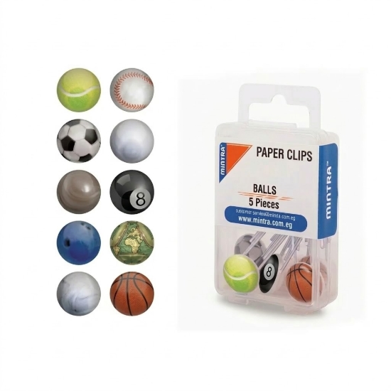 Picture of علبة بلاستيك دبوس كلبس منترا كرات الوان - عبوة 5 دبوس - موديل 96500