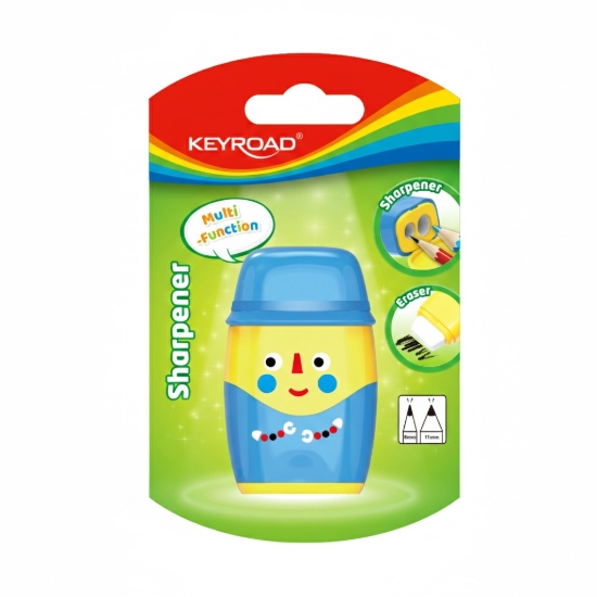 Picture of براية بلاستيك كى رود باستيكة 2 عين 1 قطعة كارت متعدد الألوان موديل KR972118