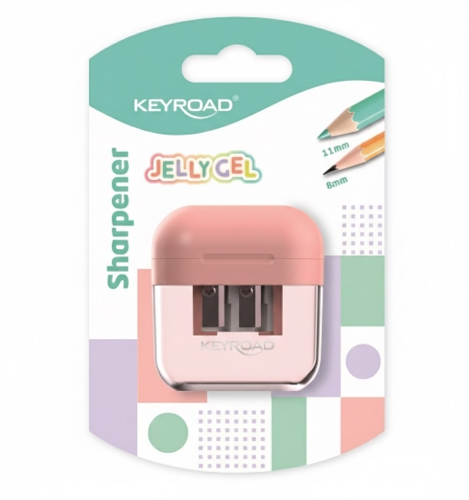 Picture of براية بلاستيك جيلى جيل كى رود 2 عين خزان شكل اير بودز 1 قطعة كارت متعدد الألوان موديل KR973103