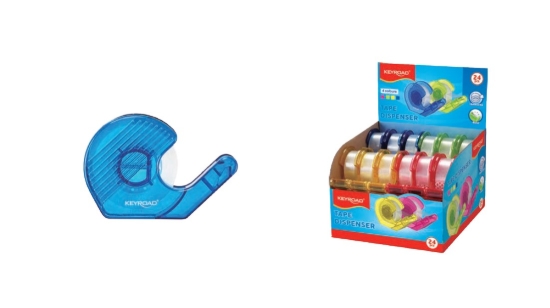 Bild von Keyroad Klebebandabroller Klein Transparenter Kunststoff Mehrfarbig Modell KR972470