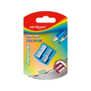 Imagen de Sacapuntas Metálico Keyroad 2 Orificios Blíster 1 Pieza Multicolor Modelo KR971867