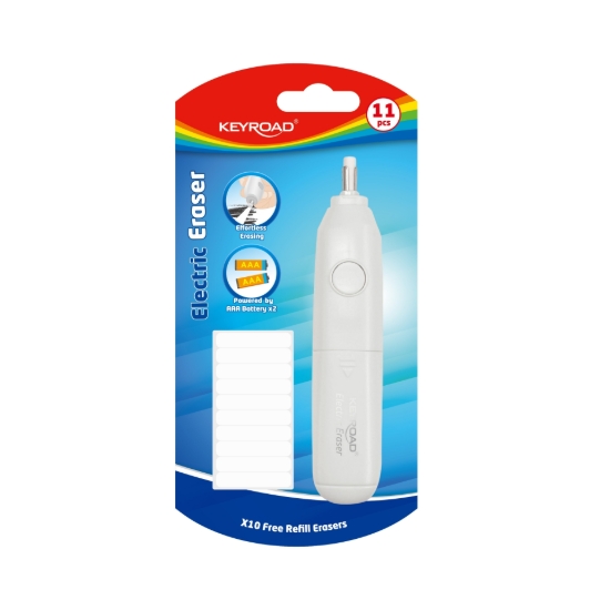 Picture of استيكة كهربائية كى رود ببطارية + 10 غيار استيكة كارت متعدد الألوان موديل KR972913