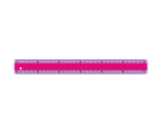 Picture of Keyroad 30 cm plastic ruler with a soft-touch finish, multicolor card pack, model KR972609.