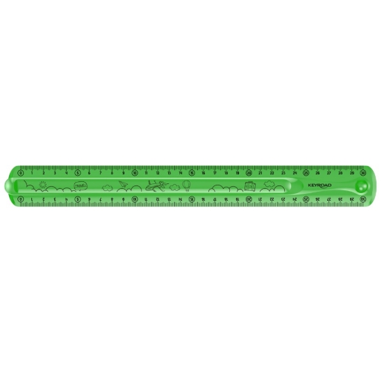 Picture of Keyroad Transparent Flexible Ruler 30 cm Assorted Colors Model KR971665