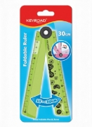 Picture of Keyroad Foldable Plastic Ruler 30 cm Assorted Colors Card Model KR973146
