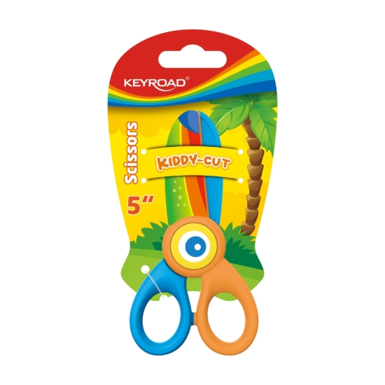 Picture of مقص أطفال بلاستيك كى رود 12.5 سم متعدد الألوان موديل KR972812