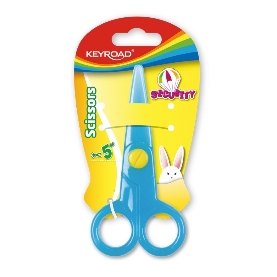Picture of مقص أطفال بلاستيك كى رود 12.5 سم كارت متعدد الألوان موديل KR970962