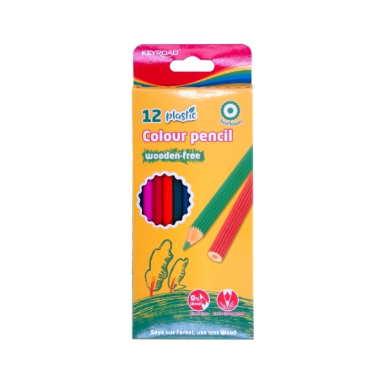 Imagen de Lápices de Colores Sunflower Keyroad 12 Colores Plástico - Modelo KR972399C