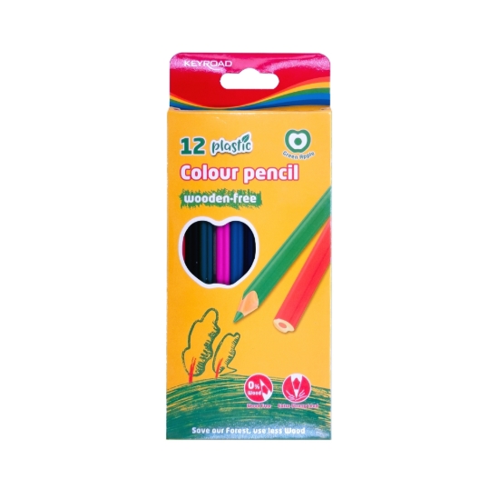 Imagen de Lápices de Colores Green Apple Keyroad 12 Colores Plástico - Modelo KR972399B