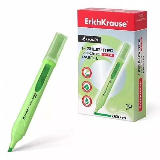 Picture of Erich Krause Liquid Highlighter Chisel Tip Green with Ink Level Indicator - Model 56028