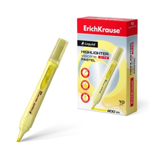 Picture of قلم فسفورى ايريك كراوس ليكويد مشطوف اصفر باستيل بمؤشر موديل 56023