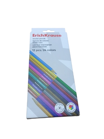 Picture of Eric Krause Colored Pencils Set 12 Pencils 24 Colors Double-Ended Triangular Model 50531