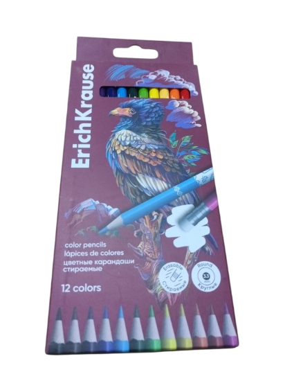 Image de Set de Crayons de Couleur Effaçables Eric Krause 12 Couleurs Triangulaire 3.3 mm Modèle 61818