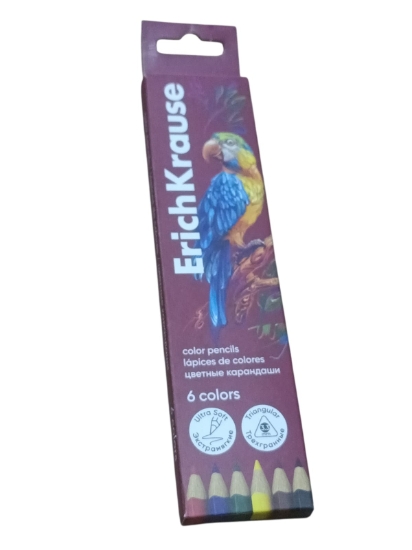 Bild von Buntstifte Set Eric Krause 6 Farben Dreikant 3,3 mm Modell 61813