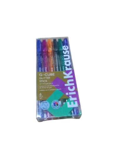 Bild von Erich Krause Glitzer Gelstift Set 0,1 mm 6 Stück Modell 61458