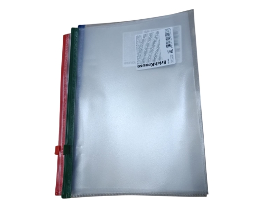 Picture of Erich Krause Zipper File Folder Transparent 120 Micron A5 Model 61166