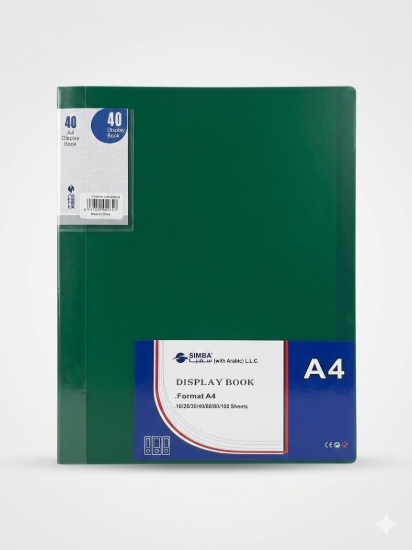 Image de Porte-documents Simba 40 pochettes vert A4 Modèle DB8514