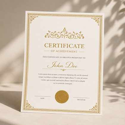 Picture for category certificate paper