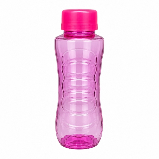Bild von Sigma transparente fuchsiafarbene auslaufsichere Wasserflasche mit Trageband 850 ml