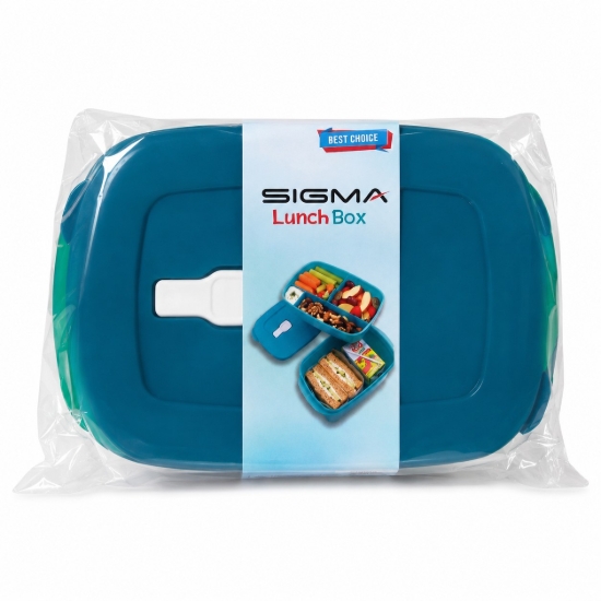 Picture of Sigma Dark Turquoise Divided Lunch Box 2 Tiers 2 Liters