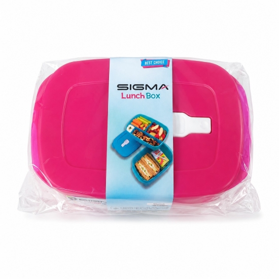 Picture of Sigma Dark Fuchsia Divided Lunch Box 2 Tiers 2 Liters