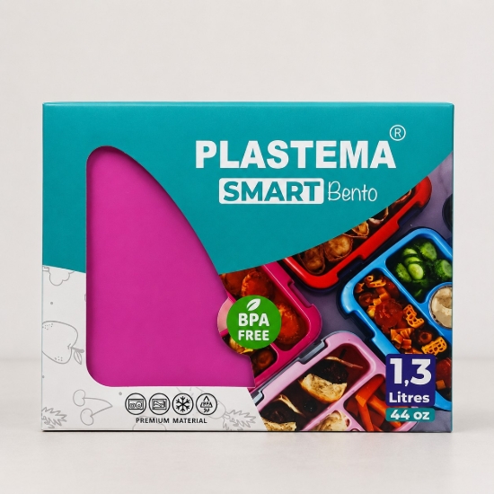 Picture of Plastima Smart Bento Assorted Colors Divided Lunch Box 1300 ml