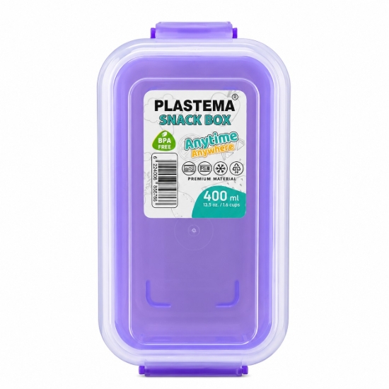 Picture of Plastima Snack Assorted Colors Divided Lunch Box 400 ml