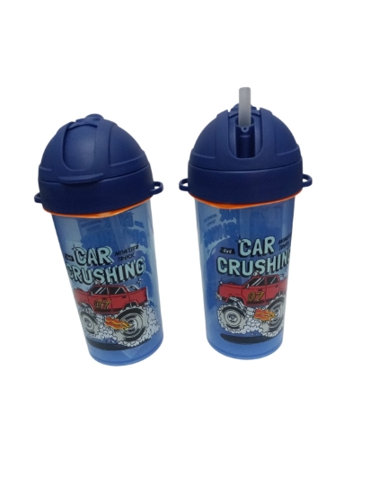 Imagen de Botella de agua Renga Migo con pajita y correa, diseños de dibujos animados decorados 500 ml modelo 912004-024