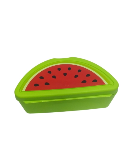 Picture of Gondol Watermelon Shape Assorted Colors Divided Lunch Box with Spoon and Fork Model G-498-W