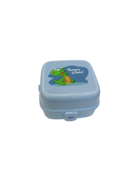 Picture of Gondol Porky Assorted Colors Divided Lunch Box with Spoon and Fork Model G-400