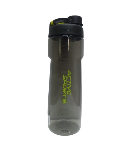 Image de Gourde sport Lock & Lock Active transparente avec couvercle noir et poignée 730 ml modèle ABF724BLK