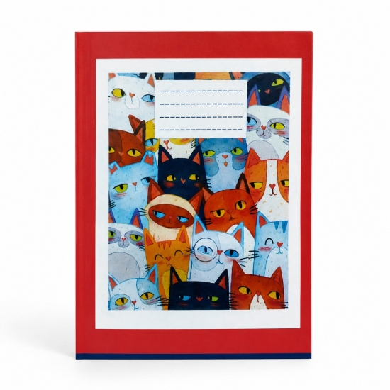 Picture of Extra Line School Notebook Staple Binding Squared 40 Sheets Cats Design Duplex Cover 16 × 22.5 cm
