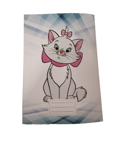 Picture of Extra Line College Notebook Staple Binding Squared 60 Sheets Marie Cat Design Coated Bristol Cover A4