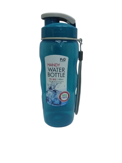 Imagen de Botella de agua deportiva Lock & Lock azul con correa 500 ml modelo P-00057