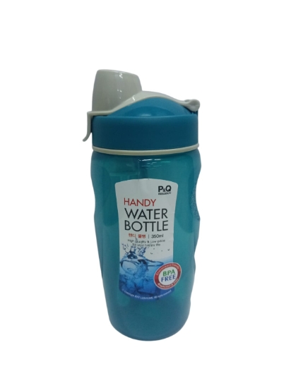 Imagen de Botella de agua deportiva Lock & Lock azul con pajita y correa 350 ml modelo P-00058
