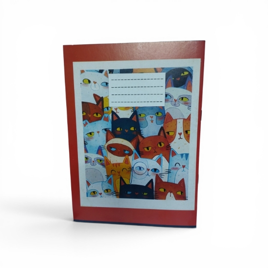Picture of Extra Line staple-bound squared school notebook 28 sheets cats design duplex cover 16 × 22.5 cm