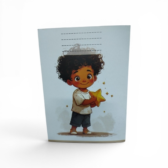 Picture of Extra Line staple-bound squared school notebook 28 sheets boy with star design duplex cover 16 × 22.5 cm