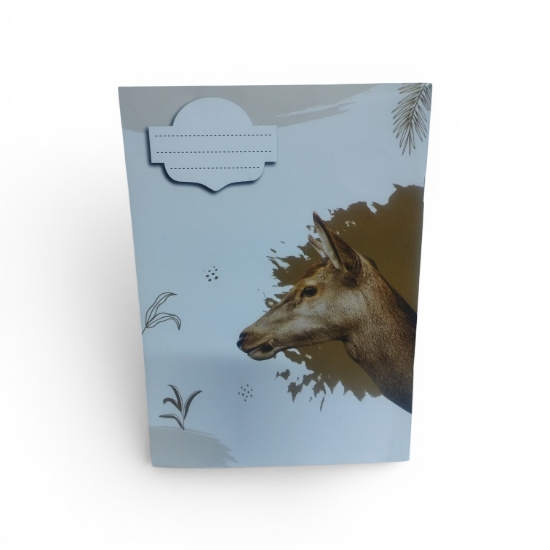 Picture of Extra Line school notebook with staple binding, squared pages, 60 sheets, deer design, couche cover, size 16 × 22.5 cm
