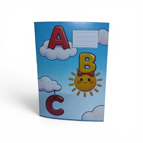 Image de Cahier scolaire Extra Line agrafé anglais 28 feuilles motif soleil ABC couverture duplex 16 × 22.5 cm
