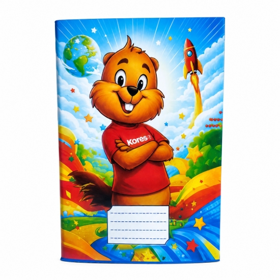 Bild von Extra Line geheftetes Englisch-Schulheft 28 Blatt Natur-Eichhörnchen-Design Duplex-Umschlag 16 × 22.5 cm