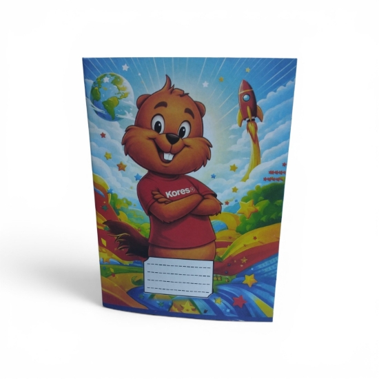 Bild von Extra Line Schulheft geheftet 4 Linien 60 Blatt Natur-Eichhörnchen-Design Duplex-Umschlag 16 × 22,5 cm
