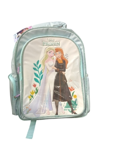 Imagen de Mochila escolar Frozen Elsa y Anna 3 compartimentos con cremallera 16 litros