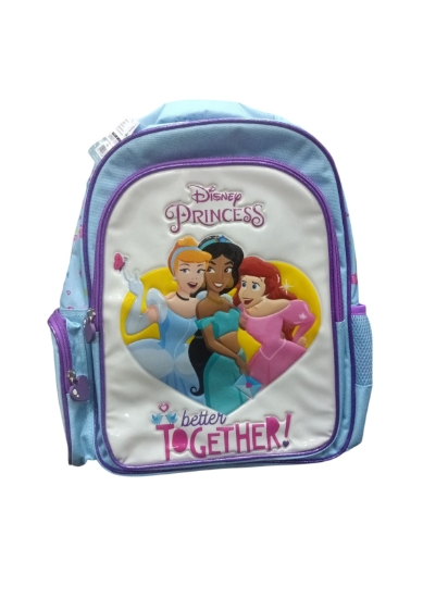 Imagen de Mochila escolar Disney Princess 3 compartimentos con cremallera 16 litros